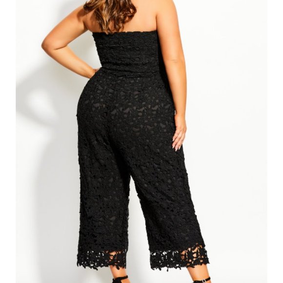 Brand New with Tags Black Crochet Jumpsuit - Picture 3 of 7